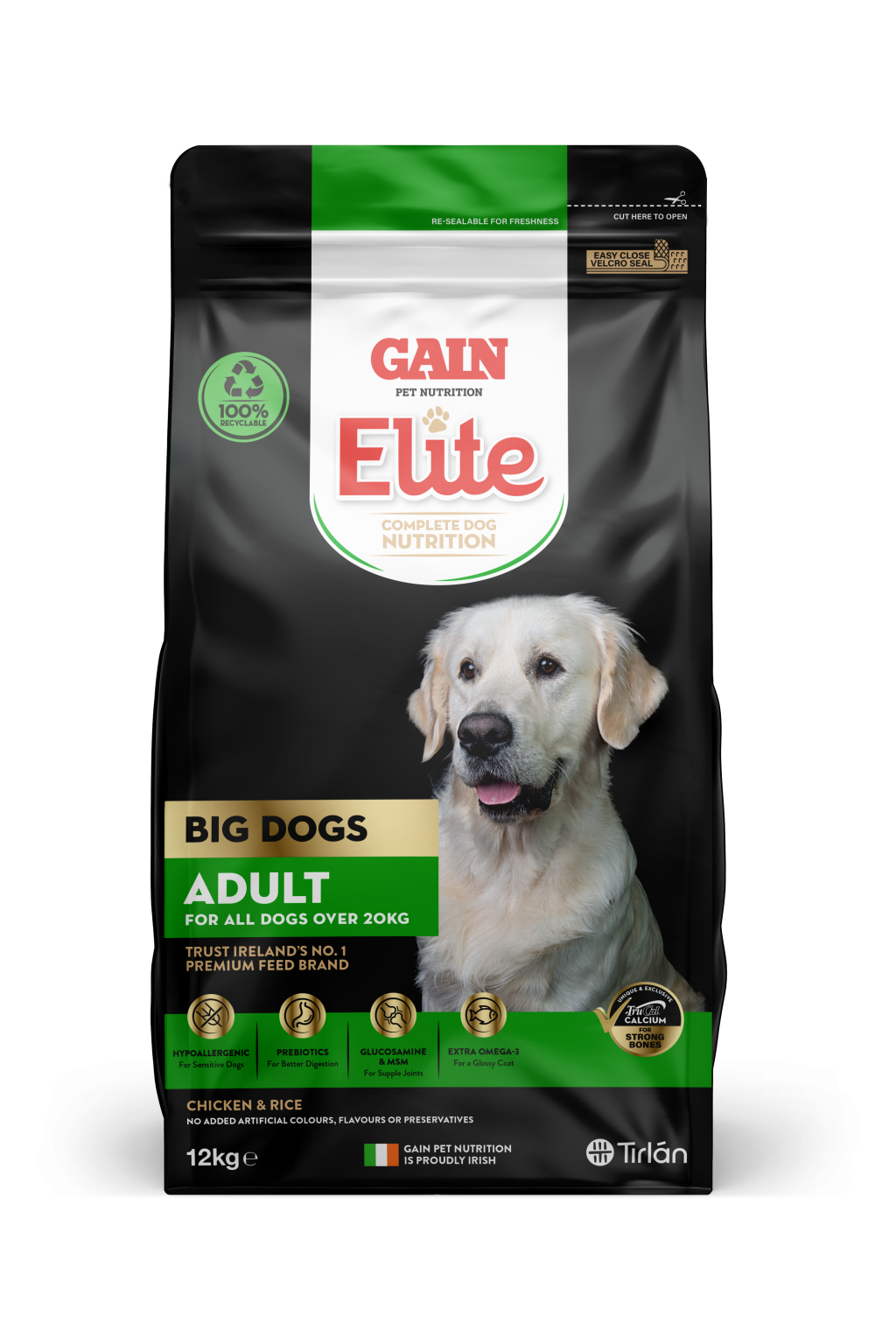 GAIN Elite Big Dog Breed Adult Complete Dry Dog Food 12kg The Pet