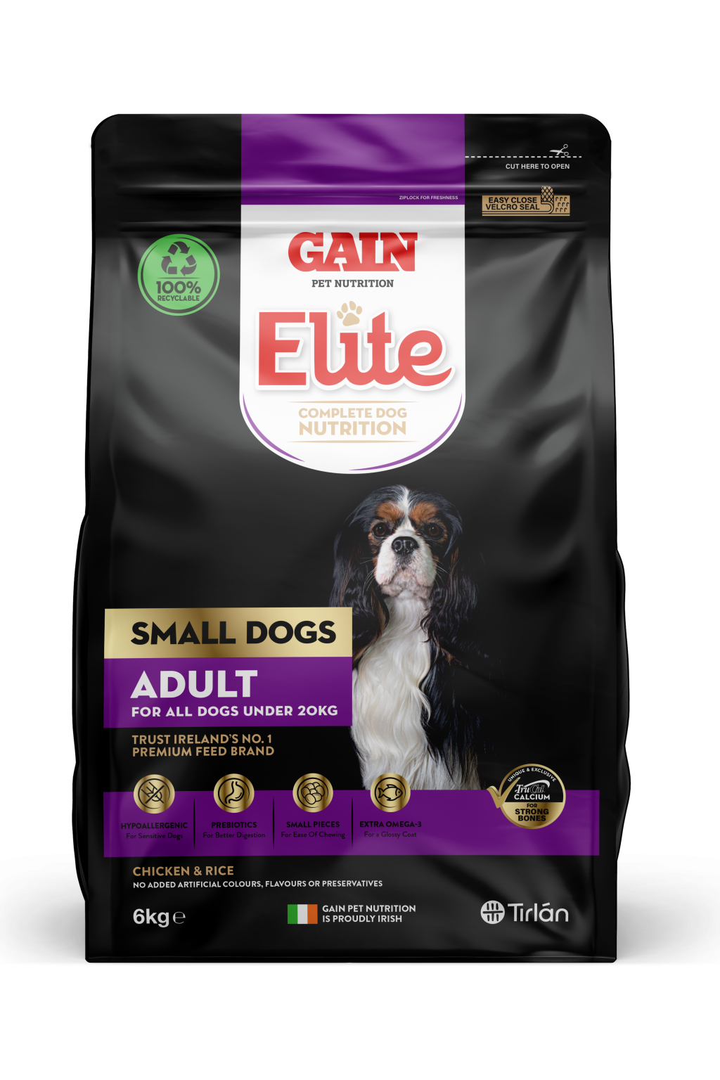 GAIN Elite Small Dog Breed Adult Complete Dry Dog Food 6kg The Pet